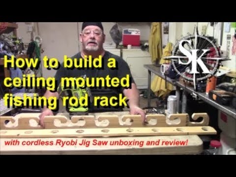 DIY: Ceiling Mounted Fishing Rod Rack 