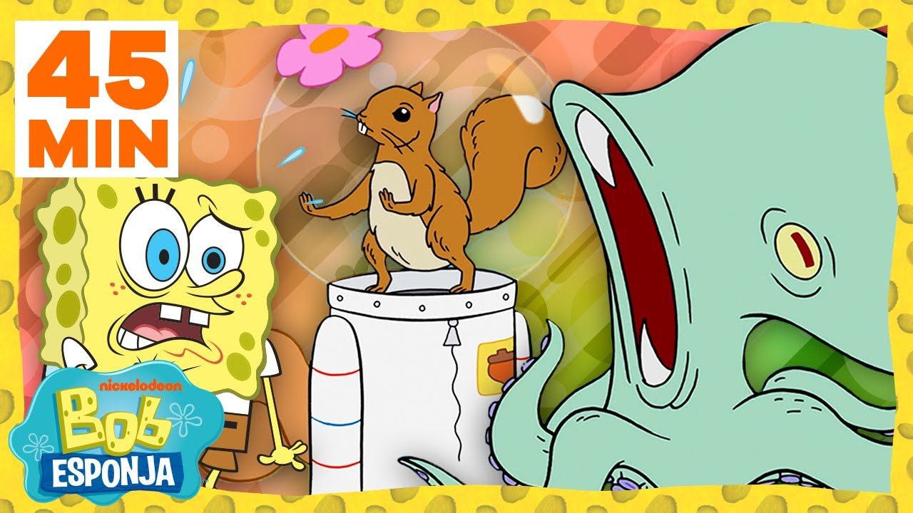 Bob Esponja | Os Animais Mais Legais da Fenda do Biquíni em 45 Minutos ...