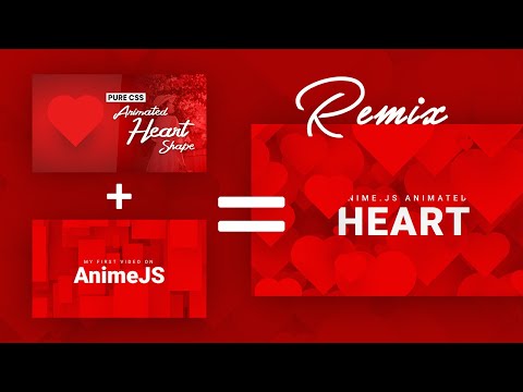 Animated Heart Background using CSS & Anime.js | AnimeJS