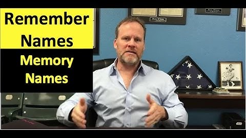 How to Remember Names with Memory Training