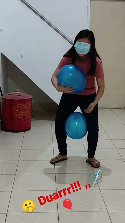 Meletus Balon Biru Duarrrrr!!! 🤫🤫🤣 #challenge #balon #meletus #bola #pingpong