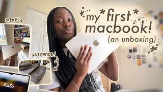 M3 MACBOOK AIR UNBOXING (starlight color) // what's in the box, specs, accessories, + more!