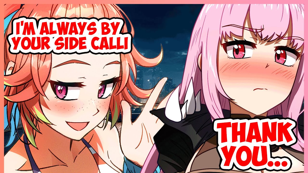 Calli got really emotional and then Kiara came to her like... 【Takamori/HololiveEN】