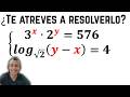 ¡INCREÍBLE SISTEMA DE ECUACIONES! | 97% Falla | Problema Algebraico