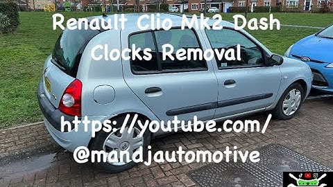 Renault Clio Mk2 Dash Clocks Removal