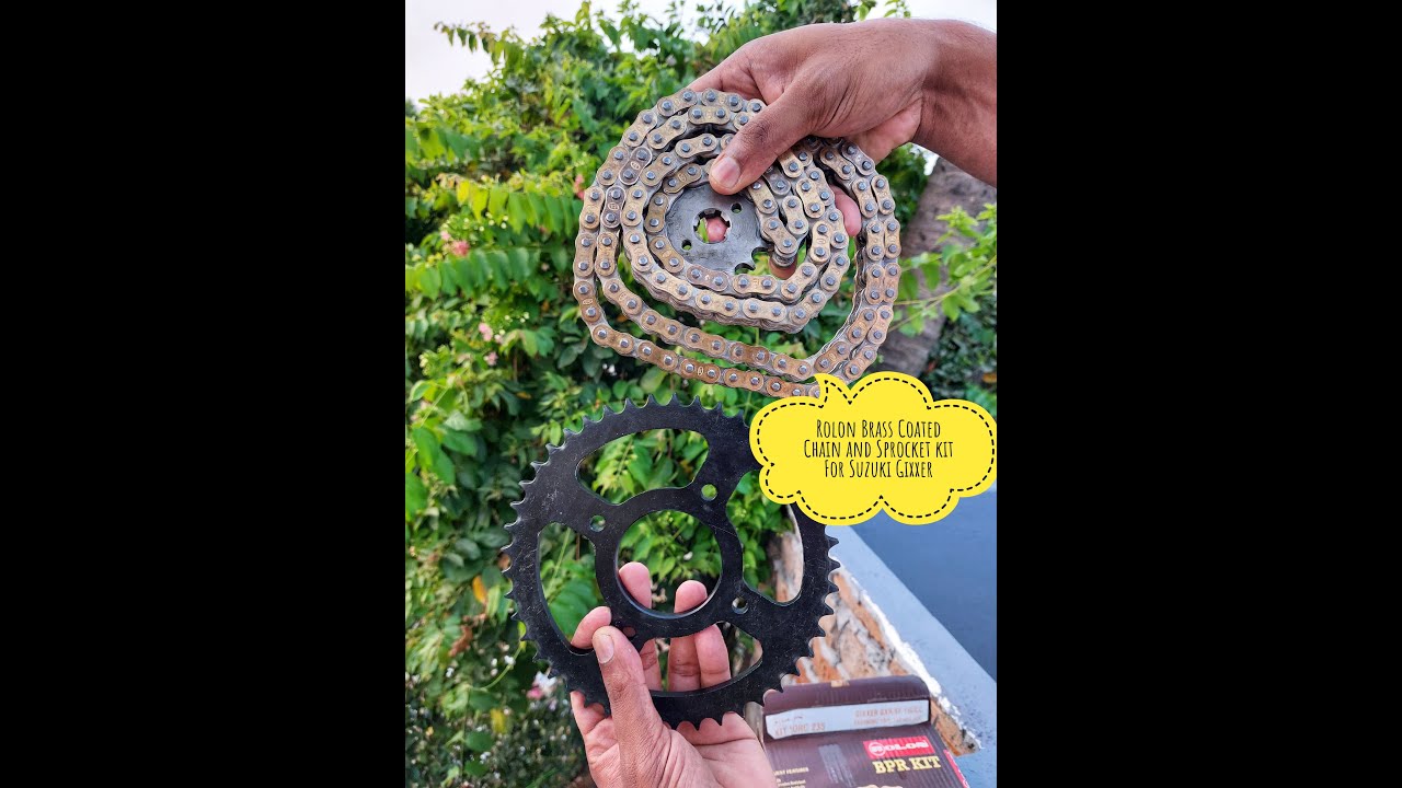 Rolon Brass Coated Chain and Sprocket Kit for Suzuki Gixxer Suzuki Gixxer SF YouTube