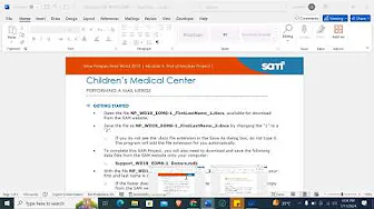 Word 2019 | Module 6: End of Module Project 1 | Children’s Medical Center #newperspectives thumbnail