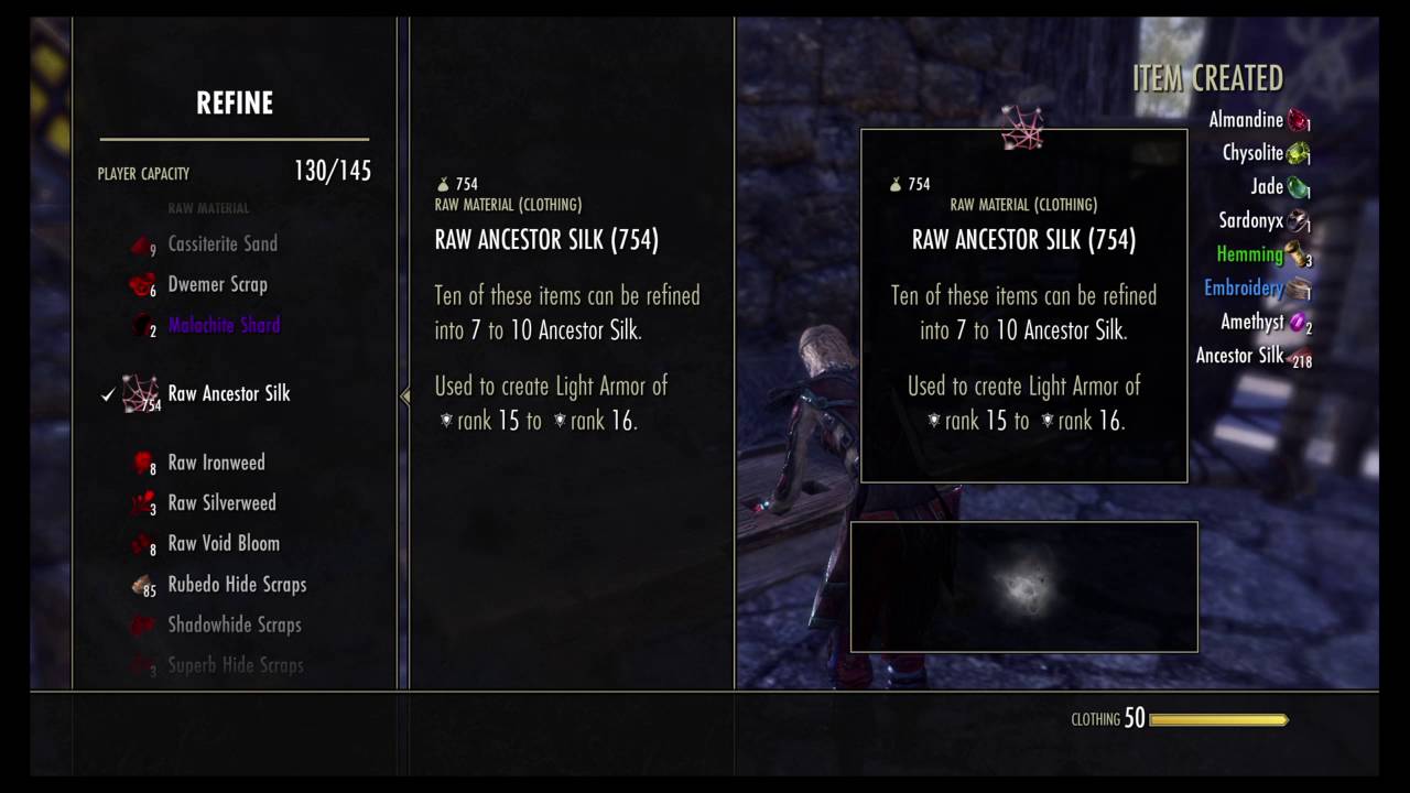 The Elder Scrolls Online (ESO) 1000 Raw Ancestor refine YouTube