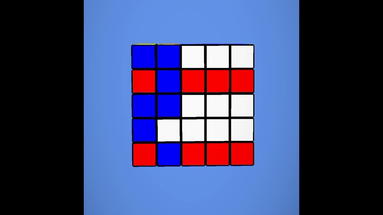 Letter "R" on a 5x5 Rubik's cube 