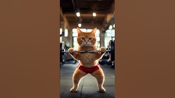 AI Cat Hits the Gym! 😺💪 Hilarious Workout Animation