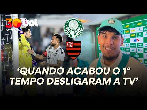 GÓMEZ SAYS THE PALMEIRAS SQUAD TURNED OFF THE TV AT HALFTIME OF THE SANTOS MATCH, WHEN FLAMENGO W...