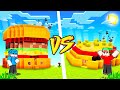 CASA PIZZA🍕vs CASA HAMBURGHER🍔su MINECRAFT!!