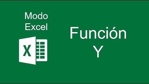 Función Y - Modo Excel 2016