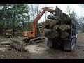 Moving logs and splitting fire wood