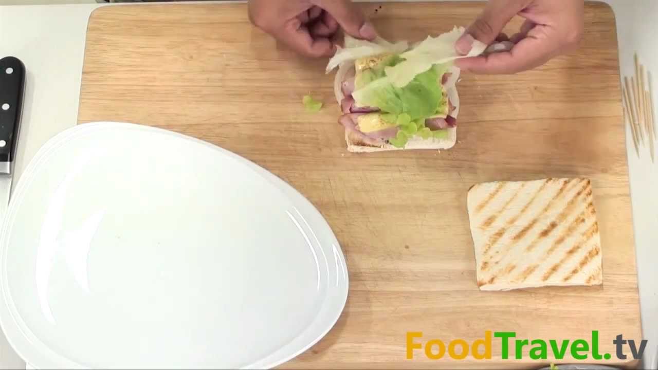 แซนวิชสันนอกรมควัน Smoked Porkloin Cheese Sandwich