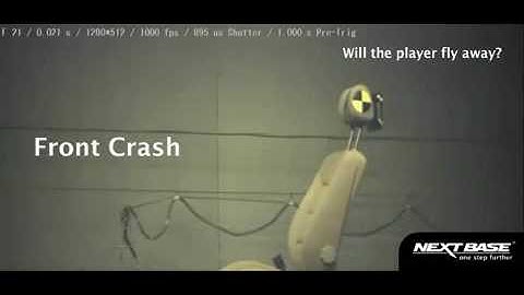 Crash Test Nextbase Click&Go System mit Headrest Mount