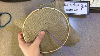 fibers - embroidery on burlap