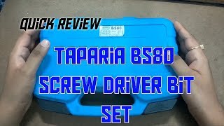 Quick Review: Taparia BS80 Screw Driver Bit Set.
