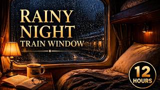 Rainy Sleeper Train Window 🚆 12 Hours of Calm Travel Ambience (No Interruptions)