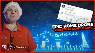 EPIC Mega Home Christmas Light Display Using 260 Drones! | Keller Texas 2022