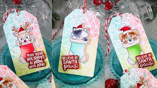 Easy Christmas Tags You Can Make LOTS of + Simons STAMPtember Collab with Newtons Nook!