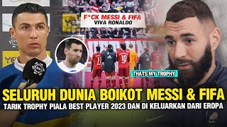 GEGER DI BOIKOT!! FIFA TARIK TROPHY BEST PLAYER FIFA 2023, Seluruh Dunia Dukung Ronaldo dan benzema screenshot 1