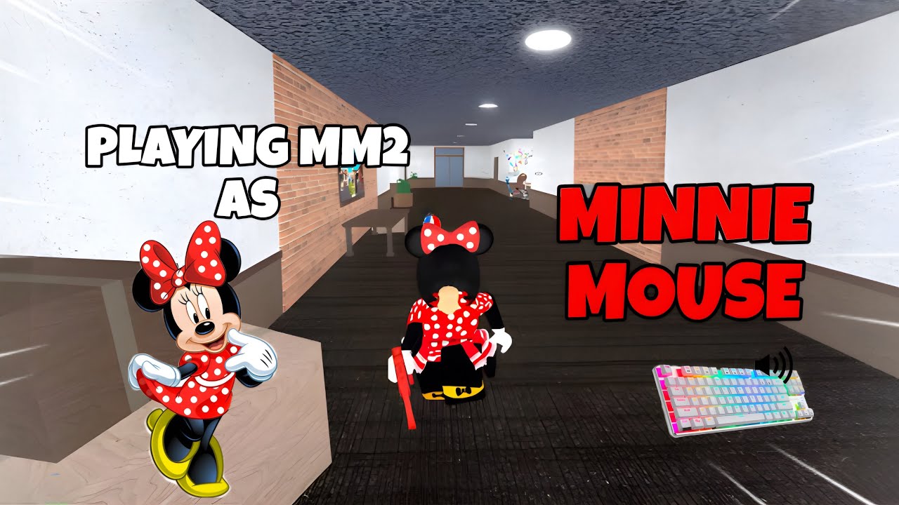 MINNIE MOUSE DESTROYS TEAMERS IN MM2 + GAMEPLAY (KEYBOARD ASMR)