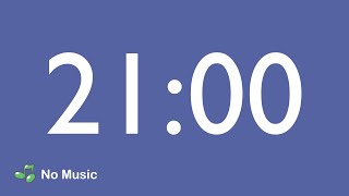 21 Minute Countdown Timer - Eye Comfort Color - No Music with Simple Beeps