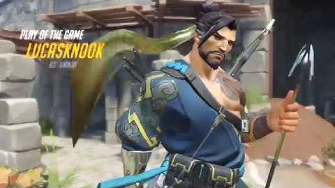 Hanzo ( can someone count the kills ) clone bot custom game POTG - Overwatch