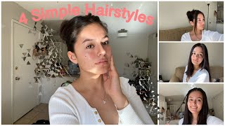 4 EASY HAIRSTYLES FOR LAZY DAYS !