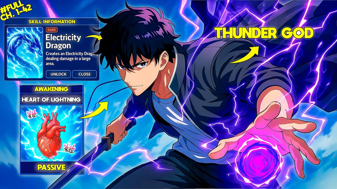 [FULL] Ele TINHA uma HABILIDADE de Rank E, MAS acabou DESPERTANDO uma do DEUS do TROVÃO SSS - Manhwa