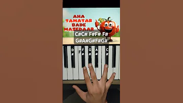 Aha Tamatar Bade Mazedaar Song Piano Tutorial Pianotutorial Shorts 