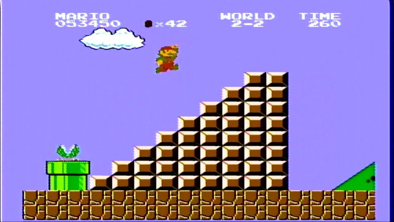 Super Mario Bros NES Levels 2-1 through 2-4
