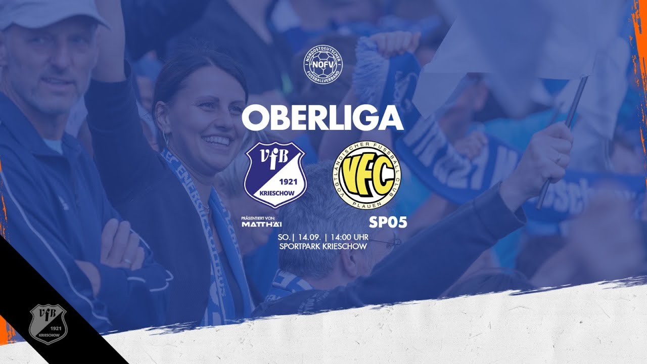 Live! 5. Spieltag Oberliga Süd: VfB Krieschow - VfC Plauen