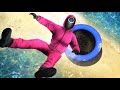 GTA 5 SQUID GAME Guard â€¢ Epic Trampoline Jumps and Fails! (No godmode)