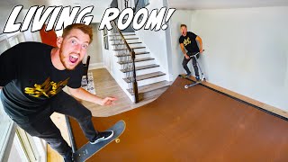 WE BUILT A SKATEPARK IN OUR HOUSE!