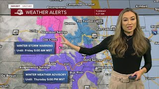 Bitter cold weather continues through Tuesday morning