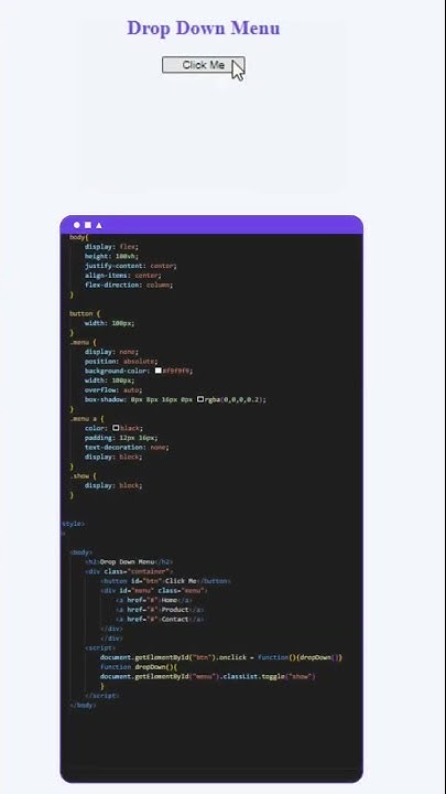 How to make simple drop down menu | html | css | JavaScript - YouTube