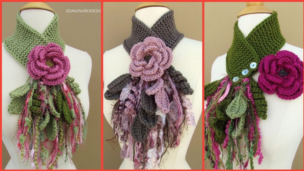 Todayu0027s Running And Trending Designer Crochet Flower Scarf Pattern