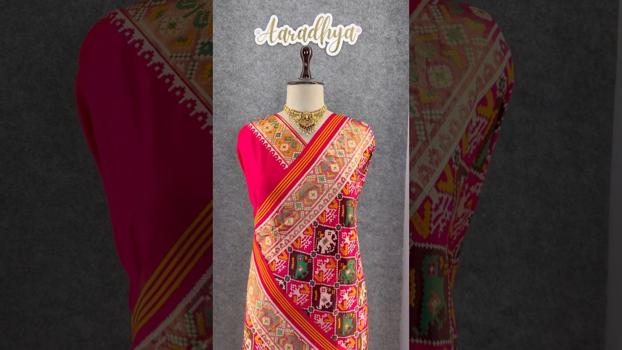 Premium Patola Weaving Elephant Design Saree