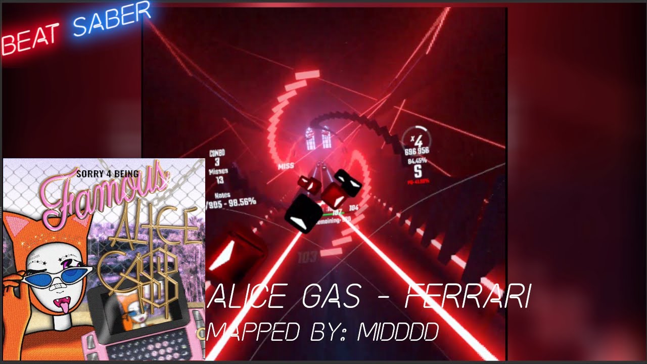 Alice Gas Ferrari Expert Beat Saber YouTube
