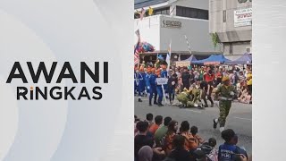 Awani Ringkas Anggota Rela Rebah Ketika Pebarisan