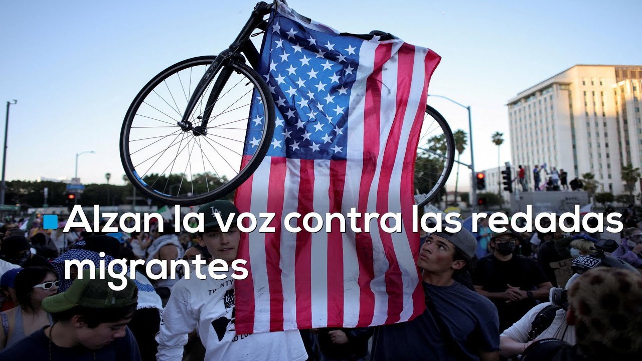 Protestan contra autoritarismo de Trump: exigen un alto a las redadas masivas en Estados Unidos