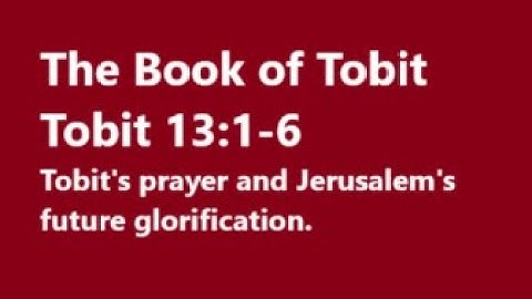 Catholic Bible Study, Tobit: The Book of Tobit, Fr. Tim Peters