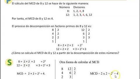 7 Grado, U3 C3.5 Máximo común divisor por descomposición en factores primos, ESMATE, Séptimo