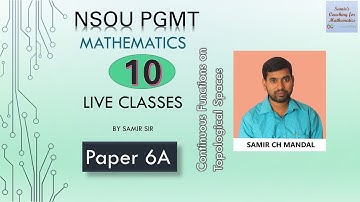 NSOU PGMT 6A|| Lecture 10 ||Continuous Functions on Topological Spaces part 4|| Samir Sir
