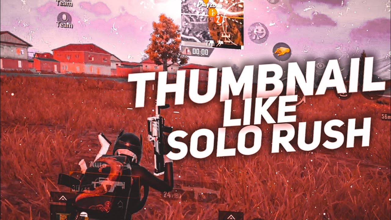 Make thumbnail like solo rush on Android | Make this pubg montage thumbnail