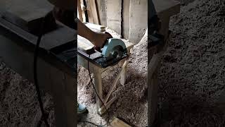 cut table material #woodworking #trendingshorts #wood #triktukangkayu