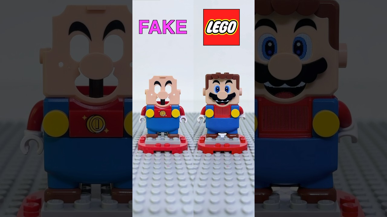 FAKE vs Original LEGO Mario Figure | #supermario #mario #legomario #fakelego #lego