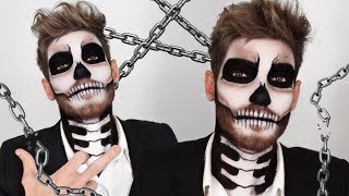 MAQUILLAJE PARA HALLOWEEN HOMBRE | CLAVERA/SKULL | Melina Quiroga Makeup